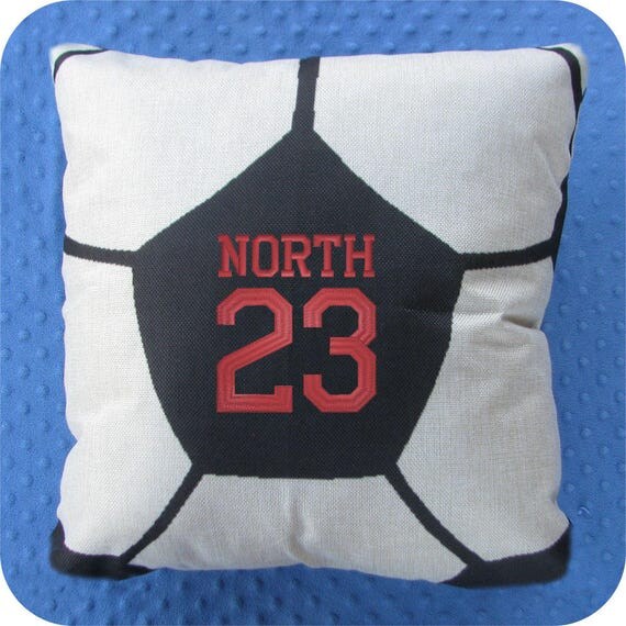 Monogrammed Baseball Pillow Embroidered Baseball Pillow