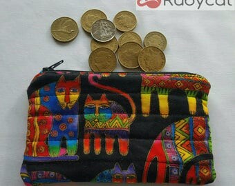 Coin purse with rainbow cats