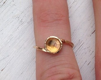 SALE Citrine ring,gold ring,citrine ring gold,dainty ring,gemstone ring,yellow citrine ring,wedding ring,gift for her ,