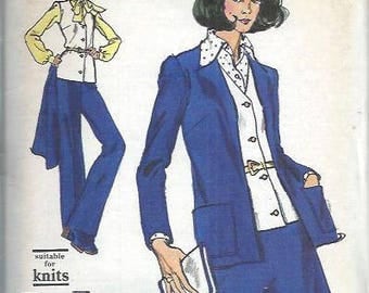 VINTAGE Vogue 8533 Very Easy Half Size Misses Jacket, Vest, Skirt and Pants Pattern, Size 14 UNCUT