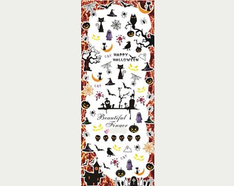 Halloween nail water decals/ Happy halloween nail stickers/ Nail decorations/ Nails/ nail art supplies/hot199