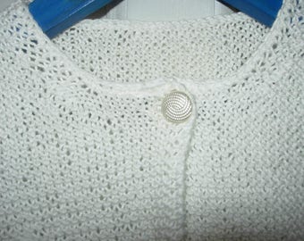 White cotton Cardigan