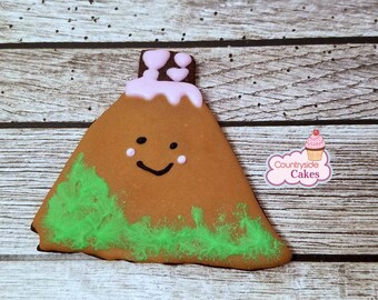 Volcano "I lava you"- Decorated Sugar Cookies 3" 1 dozen