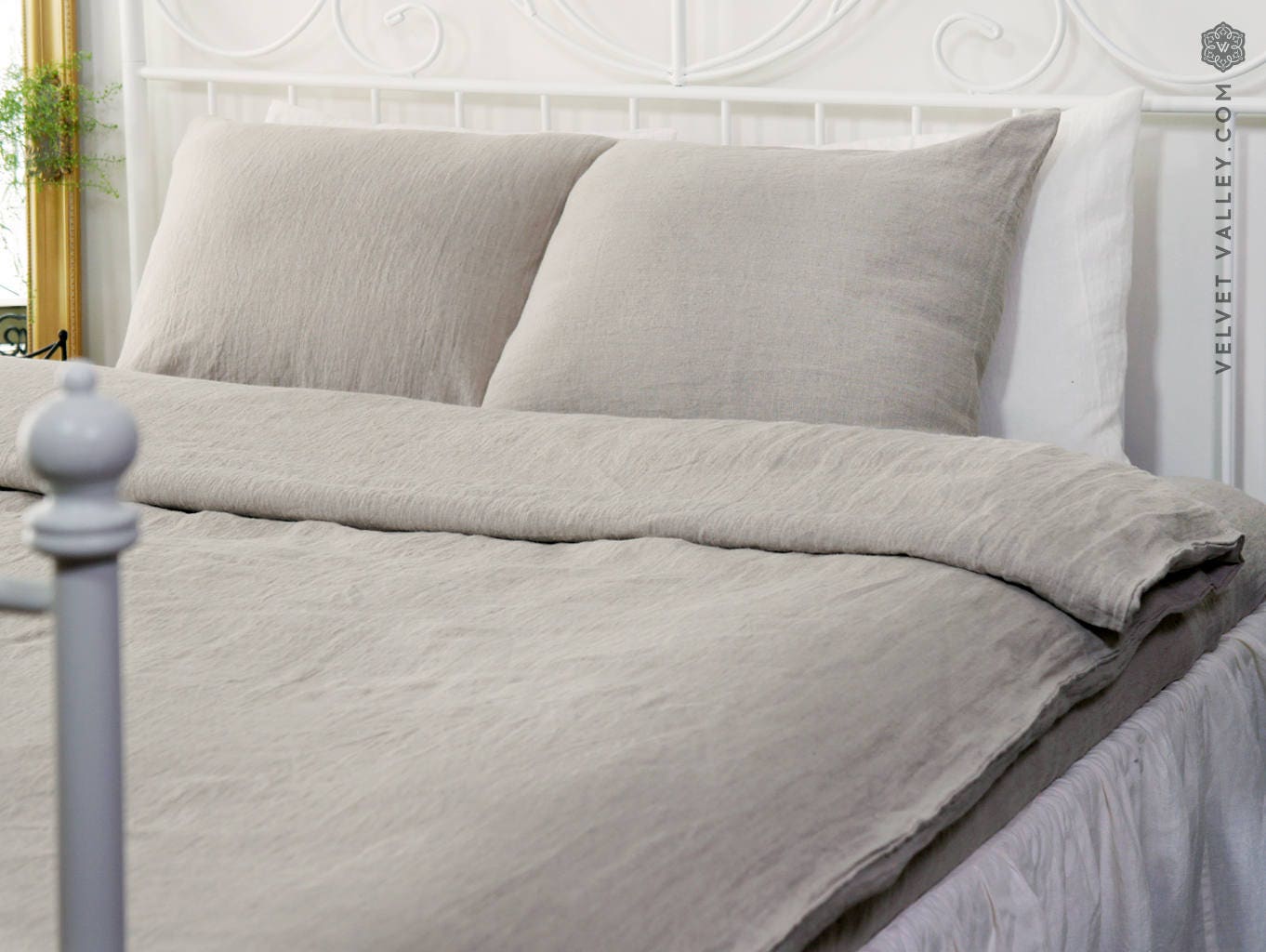 Oatmeal Duvet Cover Natural Linen Duvet Cover Softened Unbleached Full Double Queen