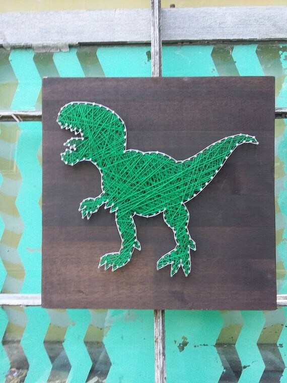 String Art TRex T Rex Sign Custom String Art Dino Dino