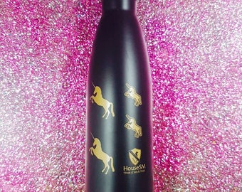 Unicorn Water Bottle,Stainless Steel Water Bottle,Swell Bottle,Festival Gear,Boho Glam,Unicorns,Rave Gear,Yoga Water Bottle,Glitter Unicorn