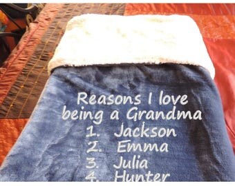 Motocross Grandma Heart Premium Mink Sherpa Blanket 50x60