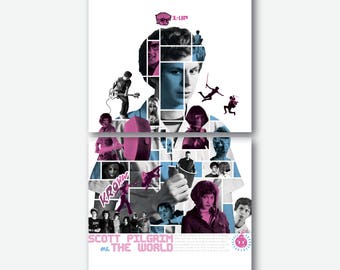 Cork Coasters Set - SCOTT PILGRIM movie poster