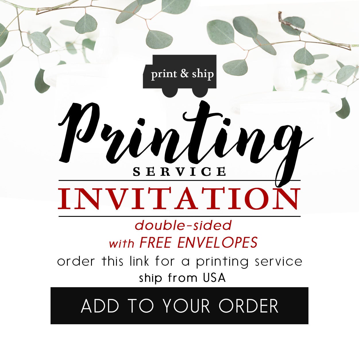 Professional Printing Service // Invitation Printing Front