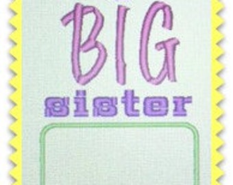 big sister applique shirt