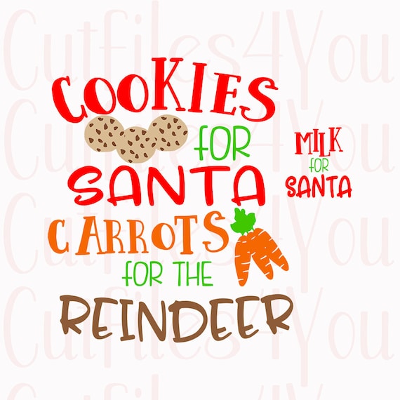 Download Christmas SVG Cookies for Santa Santa Plate svg Milk for