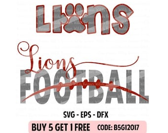 Lion SVG - Lions football - Cheer svg - School spirit shirt - Foreverwilds - eps dfx - football svg, football sister svg - football mom svg