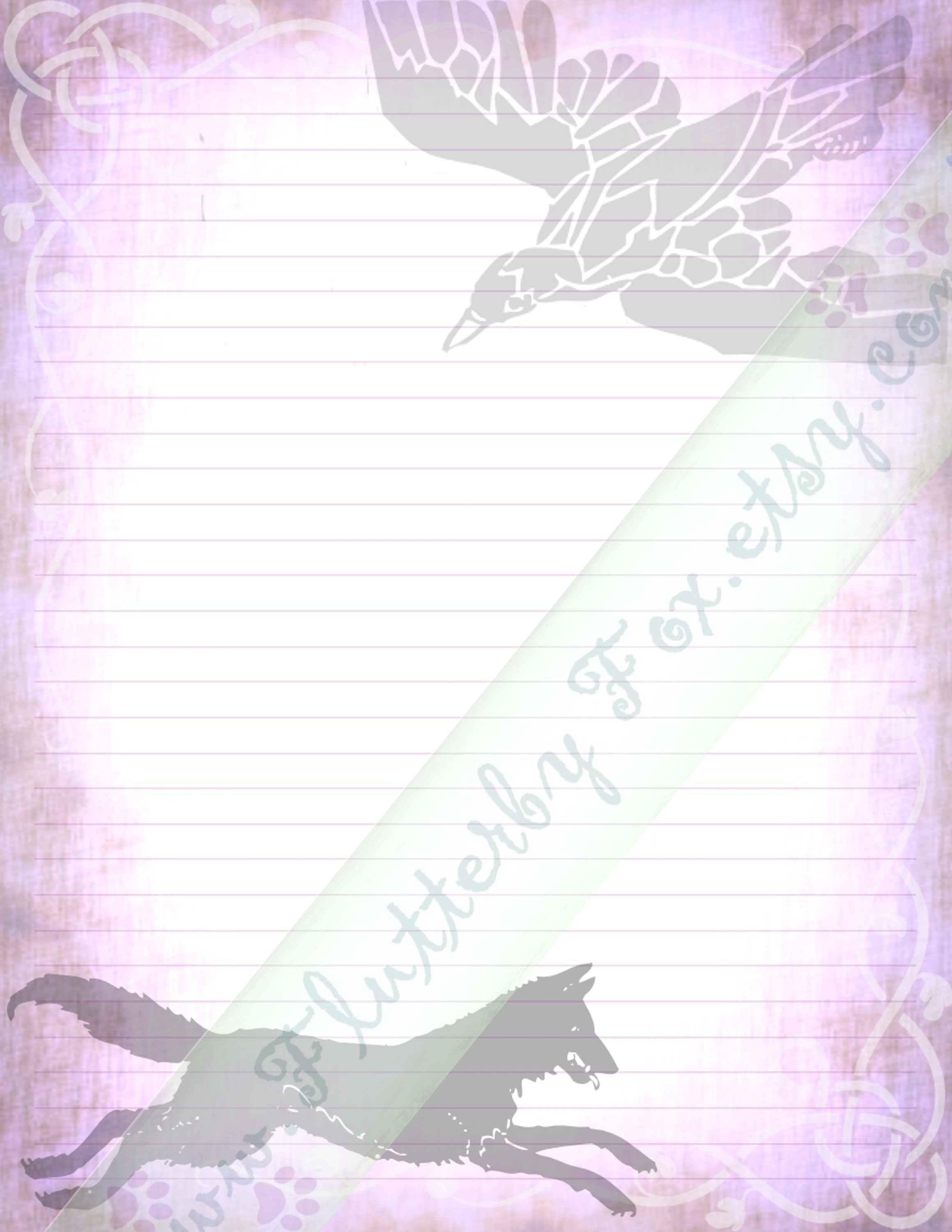 Wolf Stationery, Norse Stationery, Stationery Page, Book of Shadows