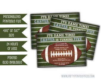 Printable Football Invitations - kickoff Football Invites - Football Birthday Party invitation Sports - All Star - Adult - Kid - Teen - Boy