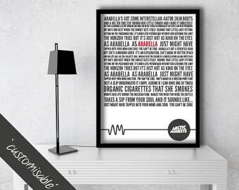 Arctic Monkeys Print - Arabella Lyrics