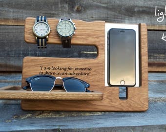 Gift for him, boyfriend gift,mens gift,husband gift,groomsmen gift,gift for men,For Man,For men,Personalized docking station,Christmas gift