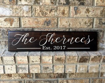 Family Name Established Sign | Personalized Sign | Custom Name Sign | Last name sign | Family Established Signs | Personalized wedding gifts
