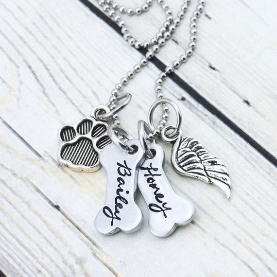 Dog Remembrance Necklace Dog Loss Jewelry Custom Pet Loss