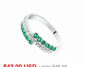 emerald wedding band green wedding band emerald promise rings for her emerald stacking ring spiral ring - Green Wedding Rings emerald wedding band green wedding band emerald promise rings for her emerald stacking ring spiral ring - Green Wedding Rings