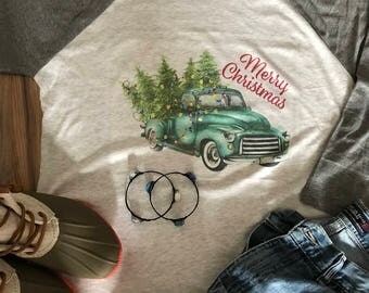 car christmas tree shirt