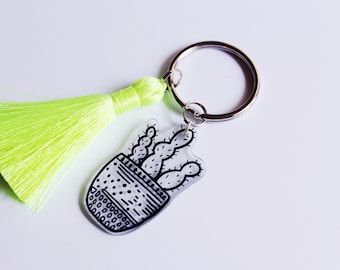 Cacti Tassel Keychain