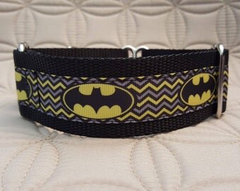 Batman dog collar, Martingale collar, Buckle collar, Batman, Nylon webbing collar