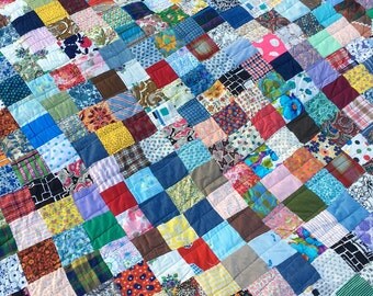Vintage Handmade Patchwork Quilt, Throw, Cover, Blanket