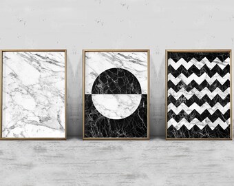 Wall Art Black And White marble wall art | etsy Wall Art Black And White marble wall art | etsy