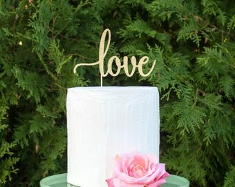 love cake topper, engagement cake topper, bridal shower cake topper, wedding cake topper, bridal shower decor, wedding decor, engagement