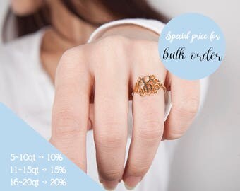 Monogram Ring, Personalized Monogram Ring, Initials Ring , Bridesmaid Gift, Wedding Gift