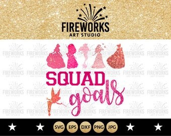 Princess squad goals svg, Disney squad goals clipart, Princess Squadgoals svg - ilhouette, svg, eps, png, dxf, jpg. cut print mug shirt sale