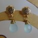 Kate Middleton Inspired Gold Hammered Pearl Earrings