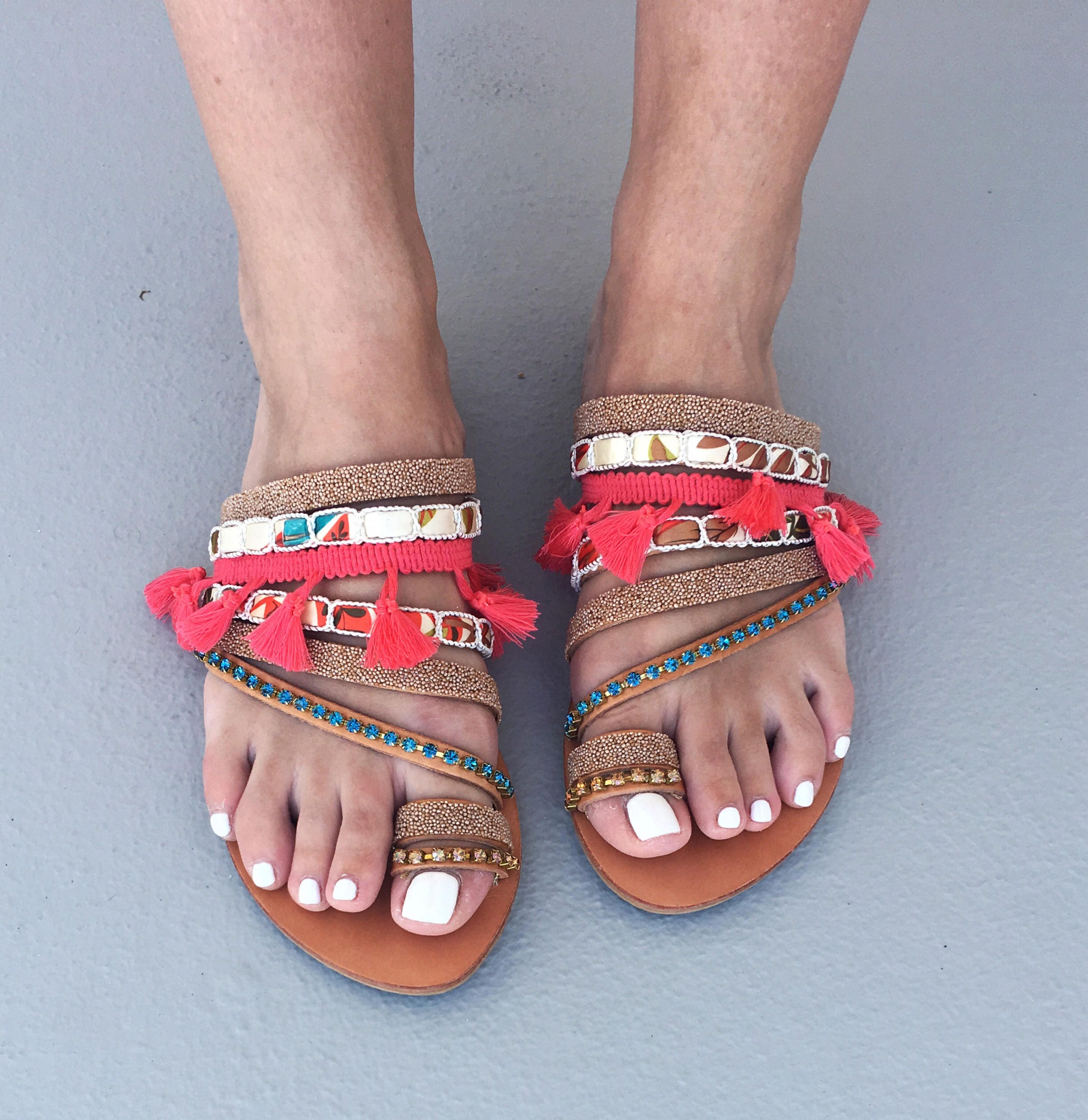 Boho Sandals Sunset Greek sandals Bohemian