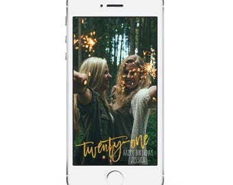 Gold Snapchat Filter Birthday - Snapchat Filter - Birthday Geofilter - Birthday Filter - Custom Snapchat Geofilter - Gold Birthday