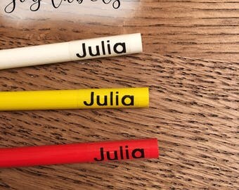 Personalized Kids Clear Transparent Waterproof Pencil Name Sticker Labels For Preschool Kindergarten School, Small