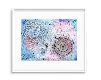 Constellation Art - Mandala Art - Celestial Art - Mandala Wall Art - Boho Wall Art - Mandala Art Print - Galaxy Art - Mandala Painting