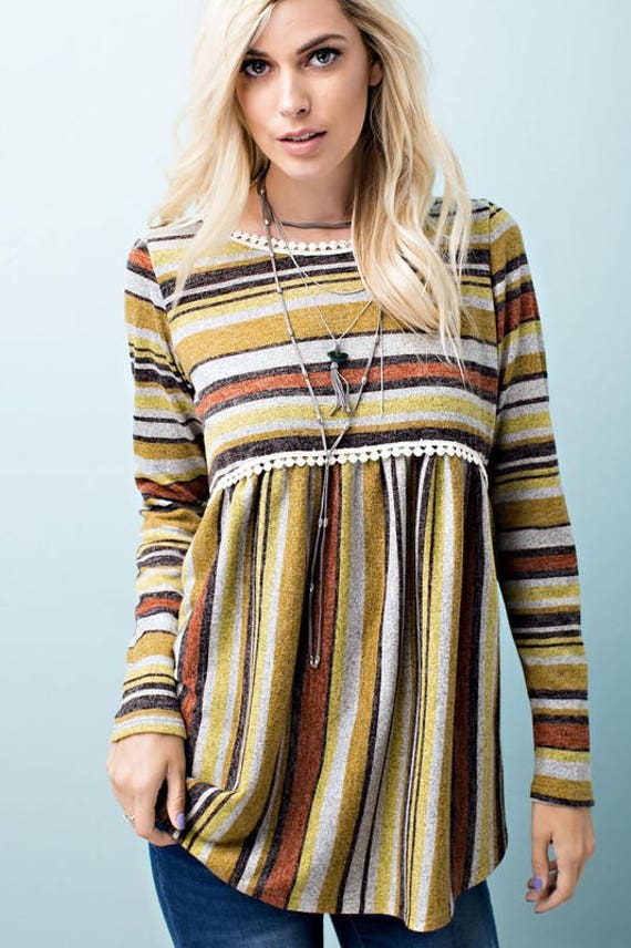 Multi Striped Knit Top