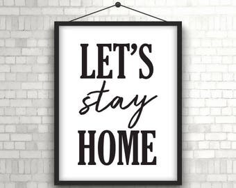 Lets stay home svg | Etsy
