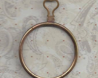 Brass or Gold Colored Monocle Antique Trial Optical Lens