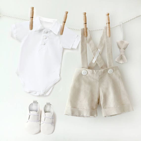 natural-linen-handmade-baby-set-baby-wedding-outfit