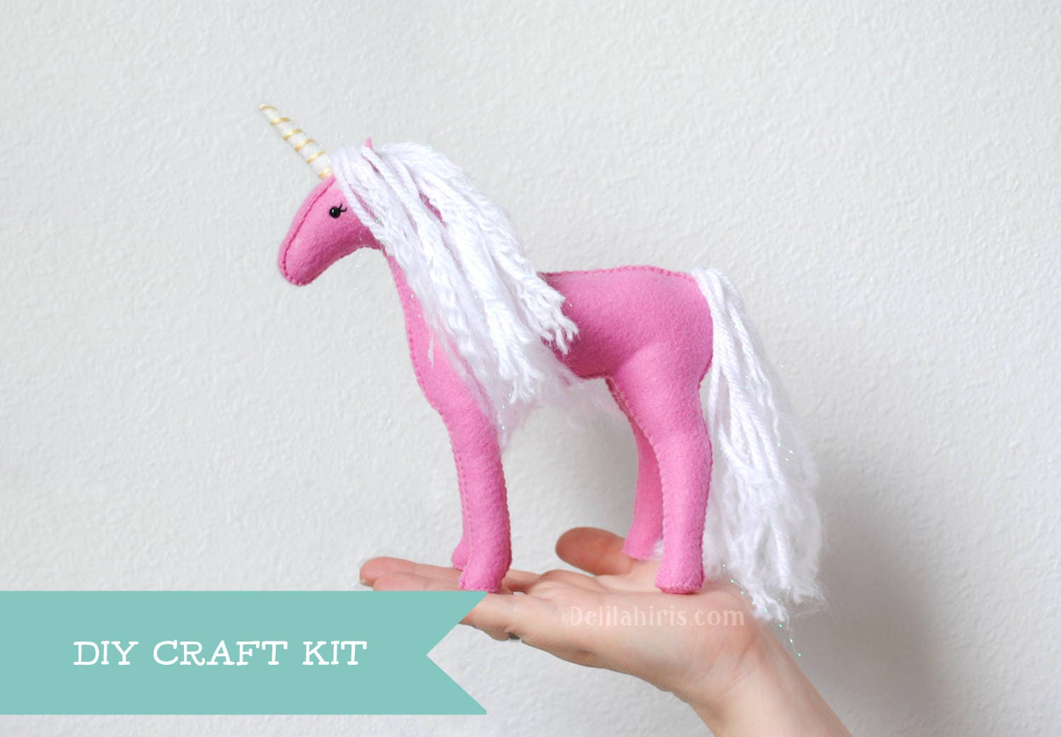 DIY Pink Stuffed Unicorn Kit Make Your Own Felt Unicorn