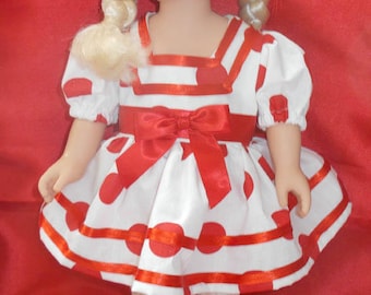 18 inch Doll Shirley Temple Dress for American Girl and similar size dolls 18" Doll Dress Matching Shirley Temple Doll Costume Dress