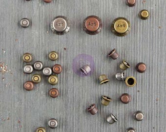 Prima Finnabair Mechanicals Metal Embellishments MINI KNOBS