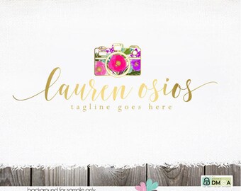 Photography Logo watercolor logo logo for photography camera logo design watercolor logo floral logo photography logos and watermarks