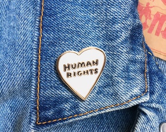 Human Rights Pin, Enamel Pin, Hard Enamel Pin, Jewelry, Art, Gift (PIN77)