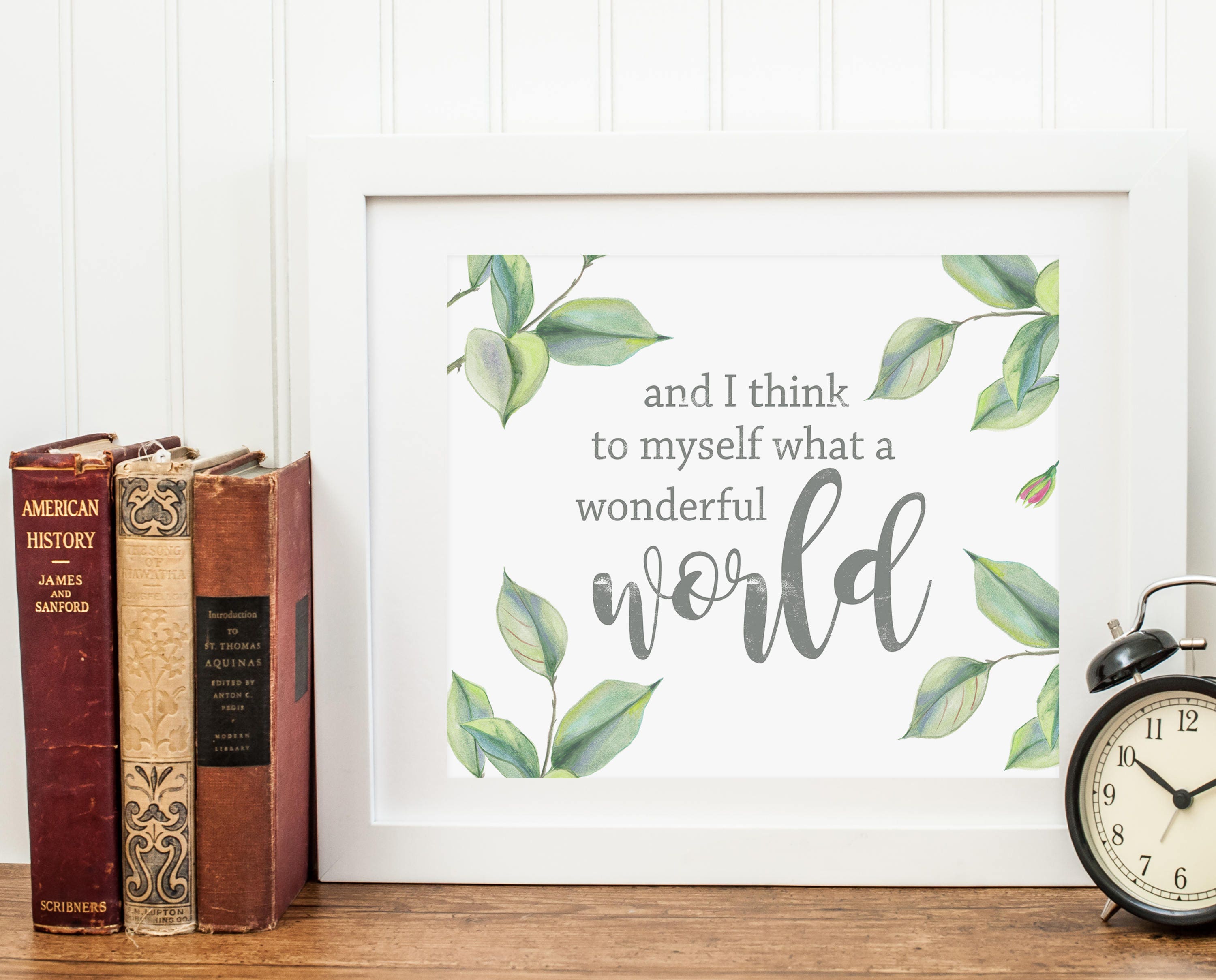 And I Think To Myself What A Wonderful World Green Art