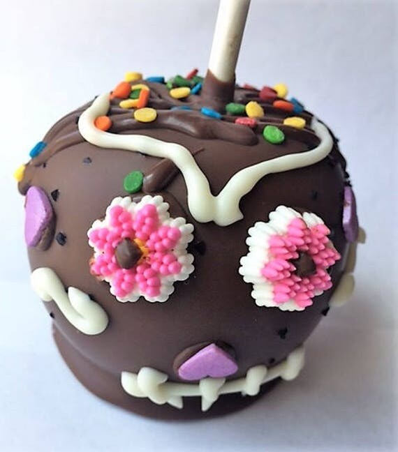 Dia De Los Muertos caramel apple Day of the Dead Caramel apple party favor party prob