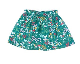 Organic girls skirt for summer, summer girls skirt, girls summer skirt, girls cotton skirt
