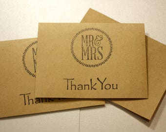 Thank you Card for the Newlyweds Printable Cards with Gold
