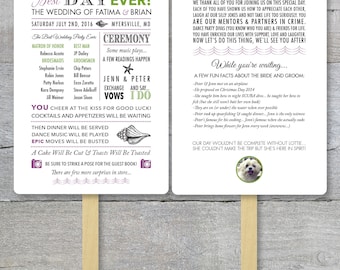DIY - Wedding Program Fan Kit, Best Day Ever, Order of Service Fan, Wedding Program Fans, Wedding Program